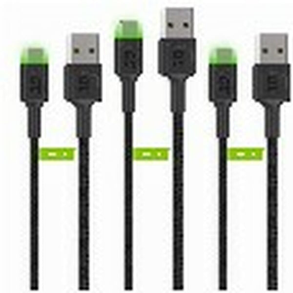 USB-Kabel Green Cell KABGCSET03 Schwarz 2 m