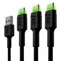 USB-Kabel Green Cell KABGCSET03 Schwarz 2 m