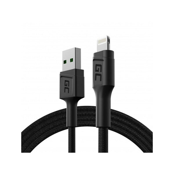 USB-Kabel Green Cell KABGC21 Schwarz 1,2 m