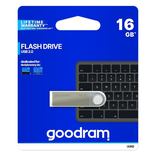 USB Pendrive GoodRam UUN2 Silberfarben 16 GB