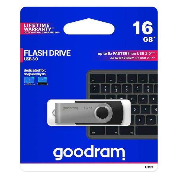 USB Pendrive GoodRam UTS3-0160K0R11 USB 3.1 Schwarz 16 GB (1 Stück)