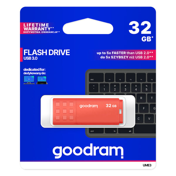 USB Pendrive GoodRam UME3 Orange 32 GB (1 Stück)