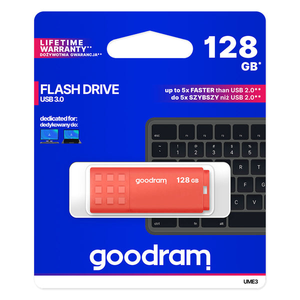 USB Pendrive GoodRam UME3 Orange 128 GB (1 Stück)