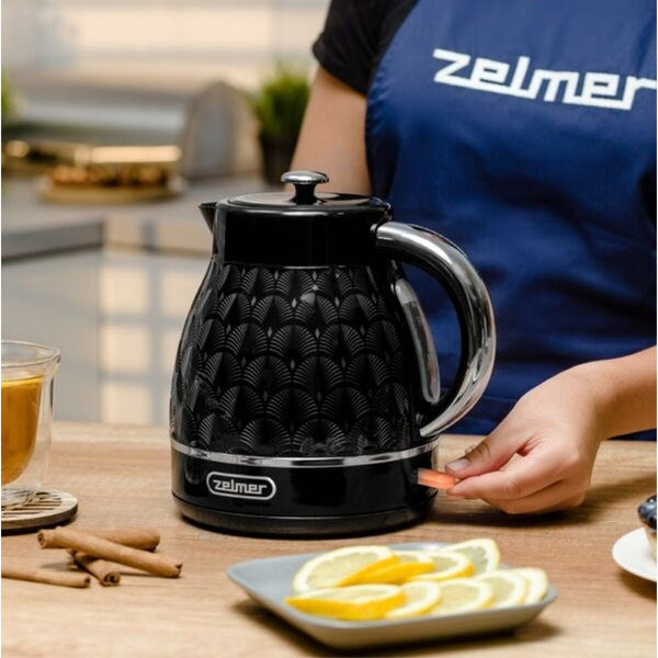 Wasserkocher Zelmer ZCK7640 Weiß Schwarz Silberfarben Edelstahl Kunststoff 2200 W 1,7 L