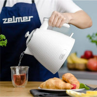 Wasserkocher Zelmer ZCK7650 Weiß Silberfarben Edelstahl Kunststoff 2200 W 1,7 L