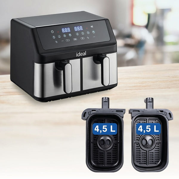 Heißluftfritteuse Eldom IK1500 dualcrisp Schwarz 2000 W 9 L