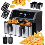 Heißluftfritteuse Eldom IK1500 dualcrisp Schwarz 2000 W 9 L