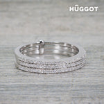 Ring 925 Sterlingsilber mit Zirkoniasteinen Three Hûggot