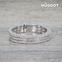 Ring 925 Sterlingsilber mit Zirkoniasteinen Three Hûggot