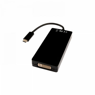 Hub USB V7 V7UC-DPHDVGADVI-BLK Schwarz