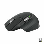 Schnurlose Mouse Logitech MX Master 3S Graphit Schwarzweiß