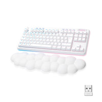 Gaming Tastatur Logitech Weiß Qwerty Spanisch QWERTY (Restauriert A)