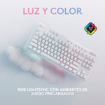 Gaming Tastatur Logitech Weiß Qwerty Spanisch QWERTY (Restauriert A)