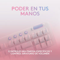 Gaming Tastatur Logitech Weiß Qwerty Spanisch QWERTY (Restauriert A)