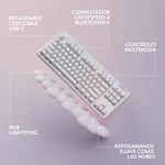 Gaming Tastatur Logitech Weiß Qwerty Spanisch QWERTY (Restauriert A)