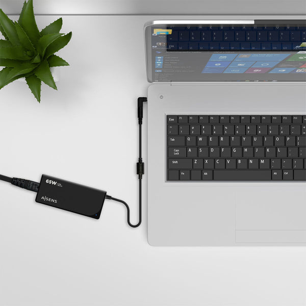 Laptopladekabel Aisens ASLC-65WAUTO-BK 65 W