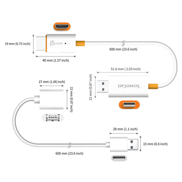 Audiokabel (3,5 mm) j5create JVAW56-N 60 cm