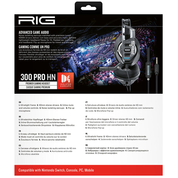 Kopfhörer Nacon 300 PRO HN Schwarz