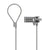 Sicherheitskabel Aisens ASLK-D40N01-SL Silberfarben 1,5 m