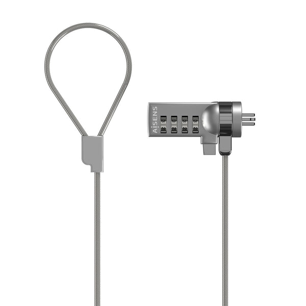 Sicherheitskabel Aisens ASLK-D40N01-SL Silberfarben 1,5 m