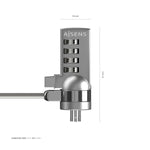 Sicherheitskabel Aisens ASLK-D40N01-SL Silberfarben 1,5 m