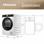 Trockner Hisense DH3S902BW3 9 kg