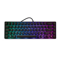 Tastatur CoolBox DG-TEC65-RGB Schwarz Qwerty Spanisch