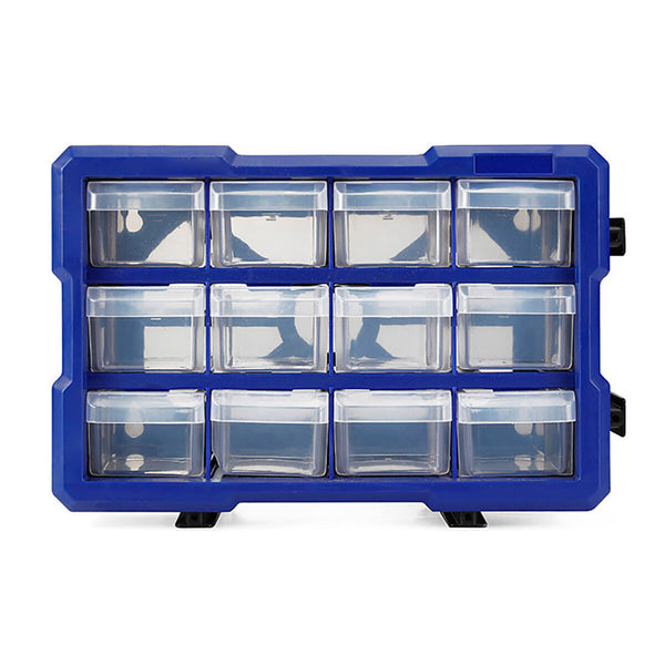 Mehrzweck-Schubladenelement Workpro Durchsichtig 12 Schubladen Stapelbar