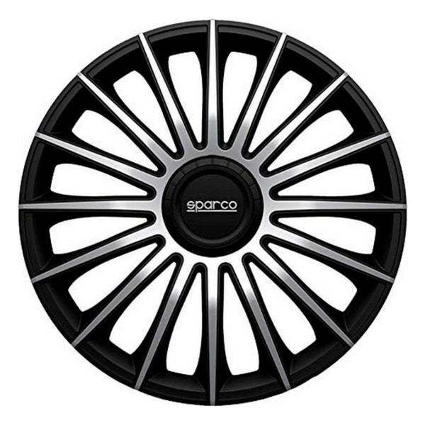 Radkappe Sparco Torino CS5 Schwarz Silberfarben 15" (4 uds)