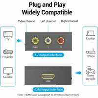 RCA-zu-HDMI-Adapter Vention AEEB0 Schwarz