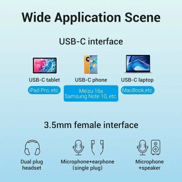 USB-C-zu-Jack 3.5 mm-Adapter Vention BGPHY