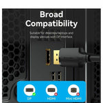 DisplayPort-Kabel Vention HAKBG Schwarz 1,5 m