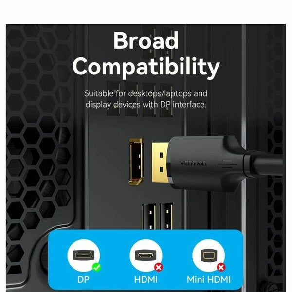 DisplayPort-Kabel Vention HAKBG Schwarz 1,5 m
