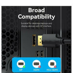 DisplayPort-Kabel Vention HAKBH Schwarz 2 m