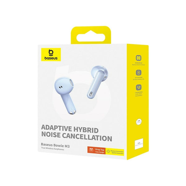 Kabellose Kopfhörer mit Ladebox Baseus Bowie M3 Blau