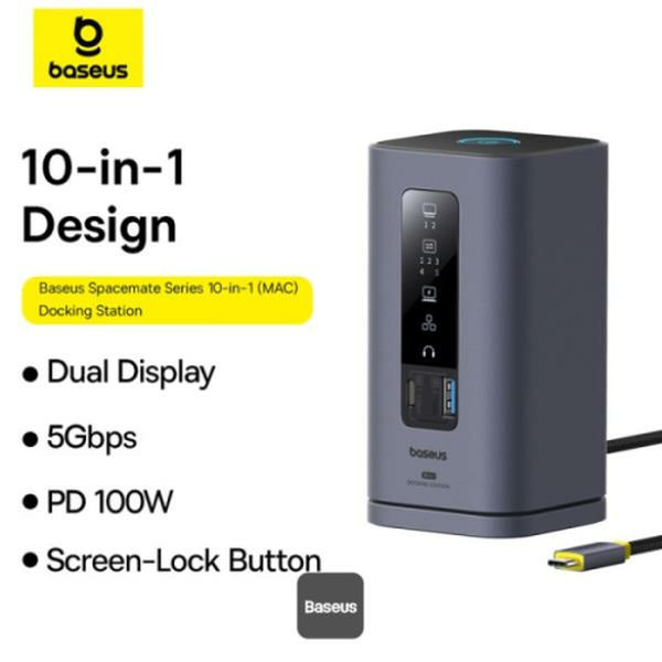 Hub USB Baseus B00568102813-00 Silberfarben