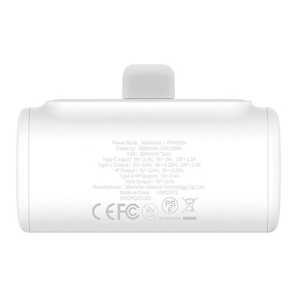 Powerbank Baseus P10068307213-00 Weiß 5000 mAh