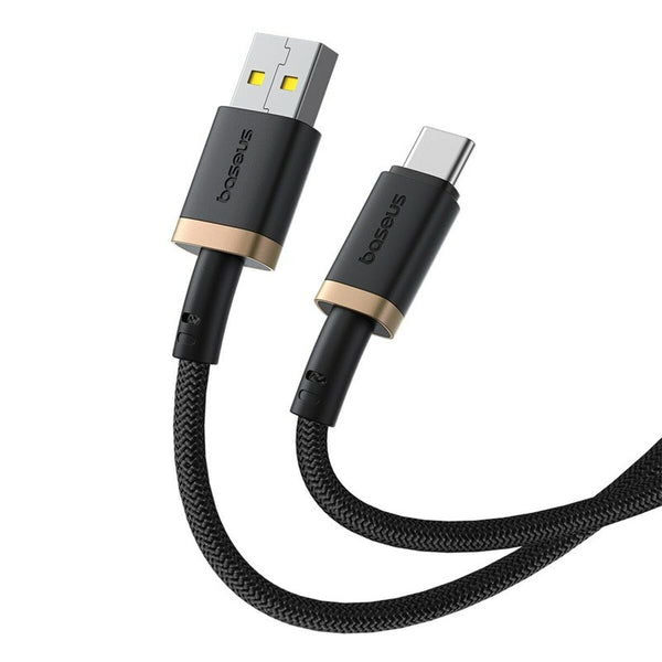 USB A zu USB-C-Kabel Baseus P10377802U01-02 Schwarz Gold 2 m