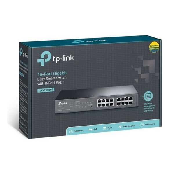 Schalter für das Netz mit Schaltschrank TP-Link TL-SG1016PE          16 x RJ45