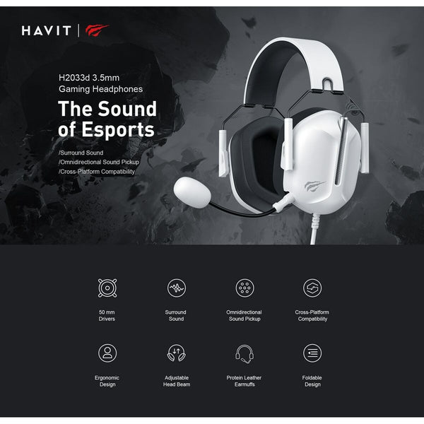 Gaming Headset mit Mikrofon Havit H2033d