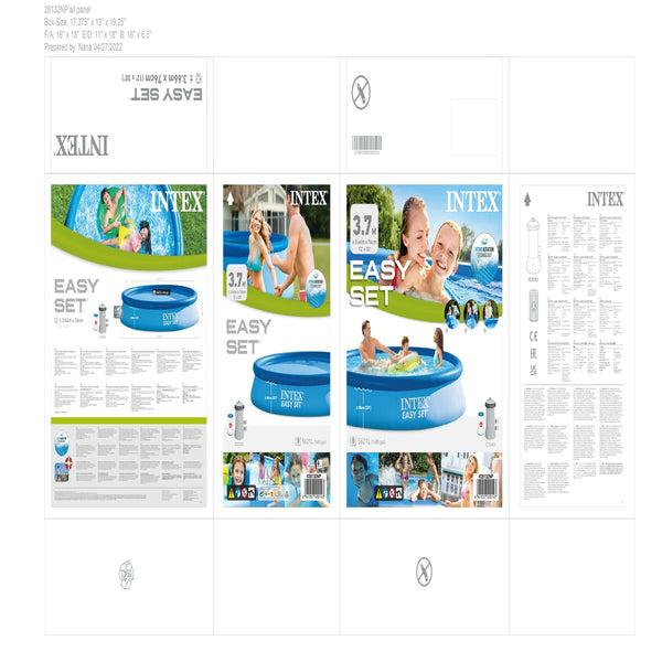 Aufblasbarer Pool EASY SET Intex 28132NP 366 x 76 x 366 cm 2006 l/h