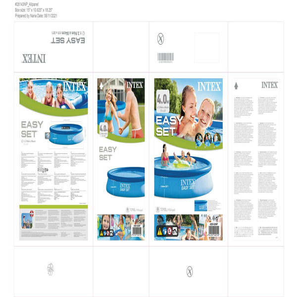 Aufblasbarer Pool Intex 396 x 84 x 396 cm 7290 l