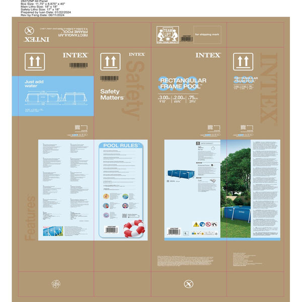 Schwimmbad Abnehmbar Intex 28272NP 300 x 200 x 75 cm 3834 L