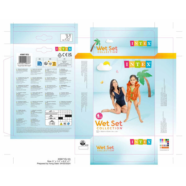 Aufblasbare Weste für den Swimmingpool Intex 50 x 47 cm
