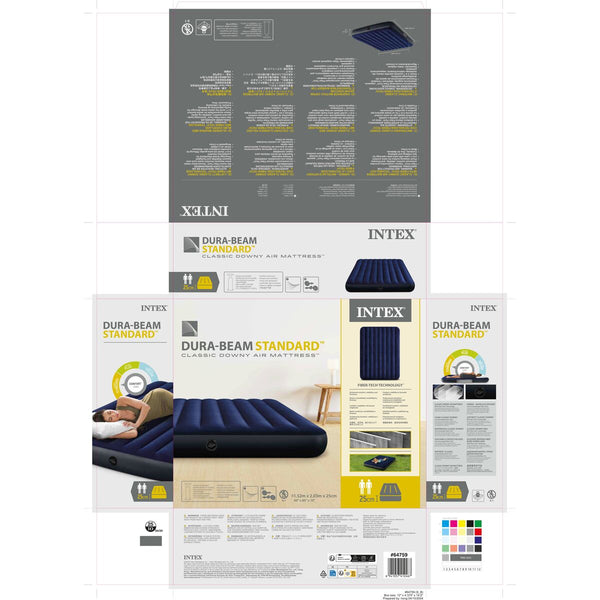 Luftmatratze Intex STANDARD CLASSIC DOWNY 203 x 25 x 152 cm