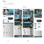 Schwimmbad Abnehmbar Intex 488 x 122 x 488 cm