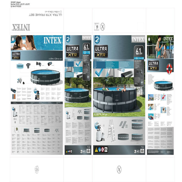 Schwimmbad Abnehmbar Intex 26334 610 x 122 x 610 cm