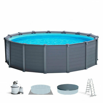 Runder Pool mit Filterpumpe Intex 478 x 124 cm 16.500 l kreisförmig