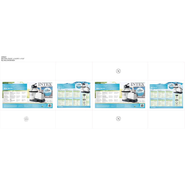 Aufbereitungsanlage für Schwimmbad Intex Kristal Clear 29100 L
