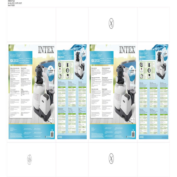 Aufbereitungsanlage für Schwimmbad Intex Kristal Clear 37800 L
